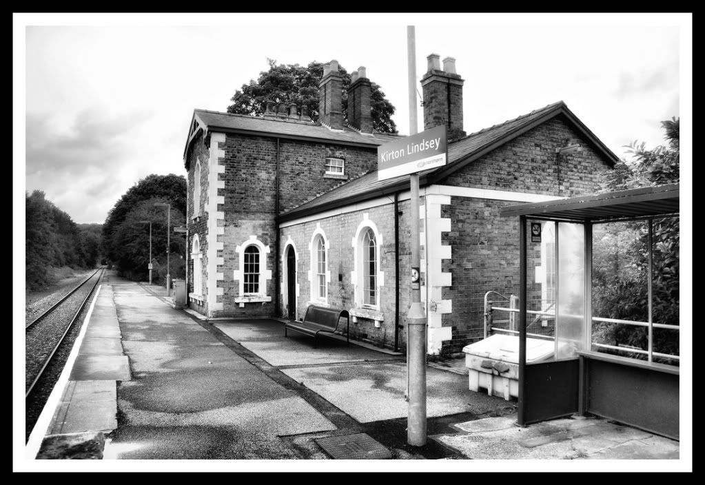 Kirton Lindsey Station Buildings in B&W,Colour&HDR 1862011